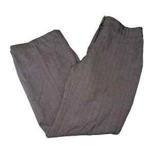 Ann Taylor Womens Gray Pinstripe Size 10 Dress Pants 30x30 Signature Fit